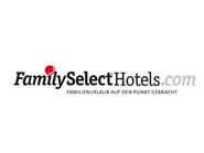 Logo di FamilySelectHotels.com con slogan per vacanze in famiglia
