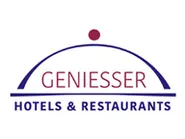 Geniesser Hotels & Restaurants logo with stylized dome and red dot