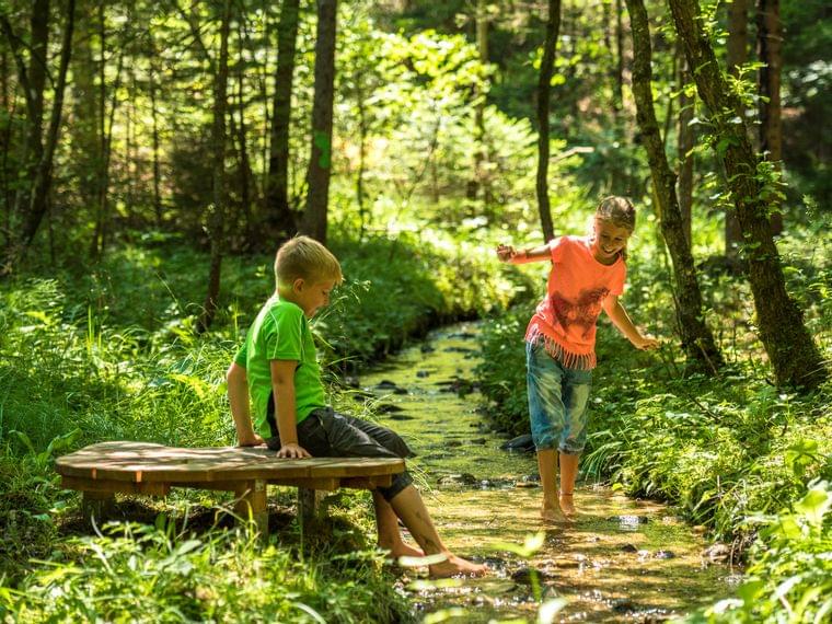 hotel-karnerhof-faaker-see-kaernten-wandern-kinder-bei-rast-im-wald.jpg